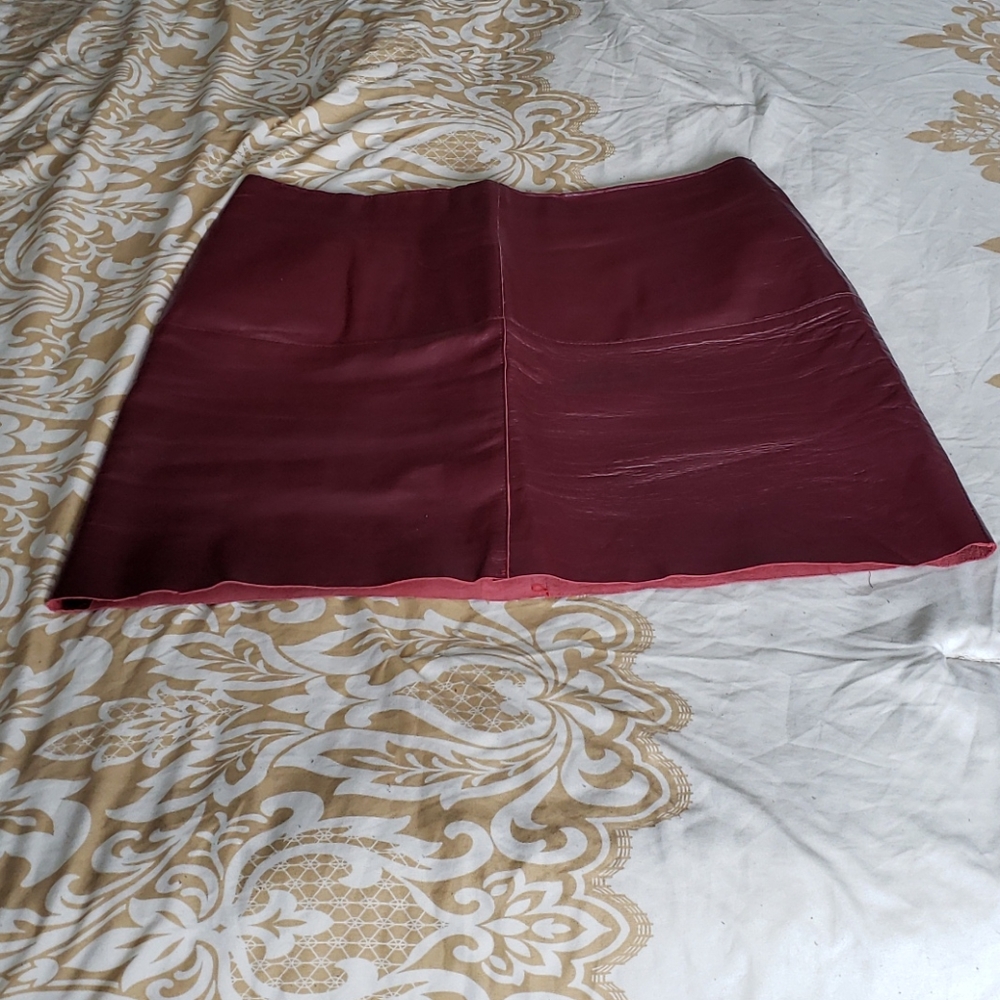 Refashioned Highwaisted Leather mini skirt